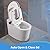 Smart Toilet with Built-In Bidet, Auto Open/Close, Foot Sensor, LED Display, Night Light, Warm Water & Dryer, Revolving lamp, Side Knob With Multiple Controls, Smart Toilet for Bathroom, Ceramic White