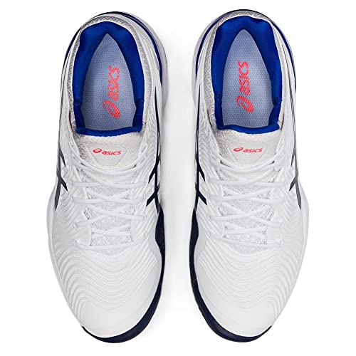 ASICS Women's Court FF 2 Tennis Shoes, 7, White/Lapis Lazuli Blue