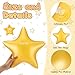 Lunmon 10 Pcs Star Beach Balls Inflatable Star Shaped Beach Ball Floating Ball for Swimming Pool Favor Water Gender Reveal Wedding Party Prom(Gold,12 Inches,Classic Style)