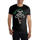 Batman The Joker Laughing Face Made of Logos Men's T-Shirt (XL) Black