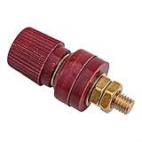 Yuanpgky Hochstrom-M6-Messing-Pfostenklemme für Schweißmaschinen, Ladegeneratoren, Solarzellen, Wohnmobile und Marine-Anwendungen, 100 A bewertet, isolierte Schraube (rot)