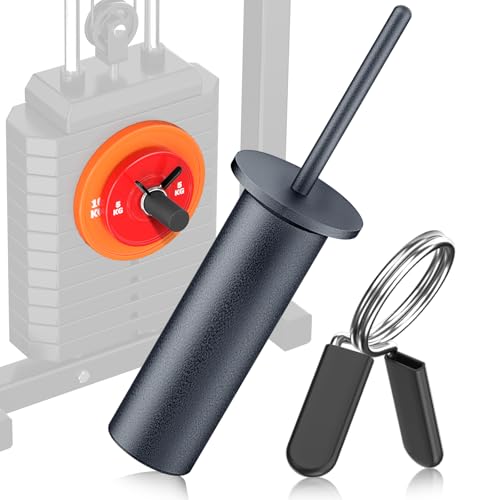 TsicTolg Gym Pin 10mm for 11-12mm Diameter Fitness Machines, Weight Stack Pin with Spring Clip Collar, Durable Strength Training Accessory for Home and Commercial Gyms
