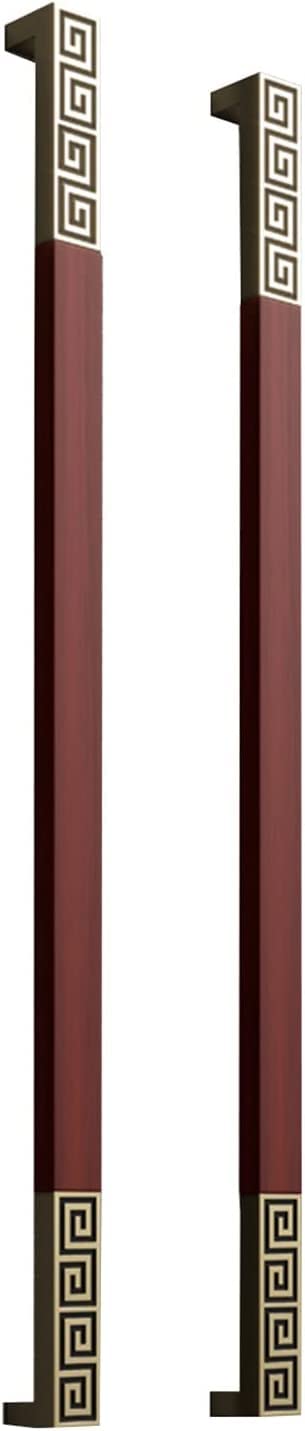 Niusabou Red Door Handle Barn, Interior Exterior Shed Door Pull Double Sided Gate Grab Pole W/Fittings Multi 60-120Cm(,80Cm/31.5In)