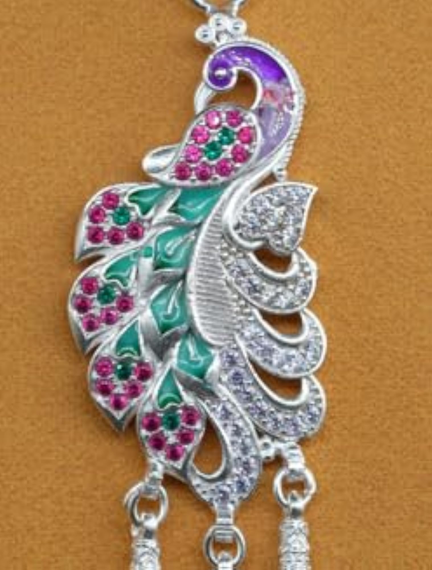 Women's Peacock Juda Hair Pin with Crystals