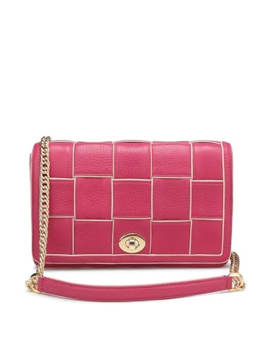 Image of Da Milano Women's Leather Sling Bag - Pink