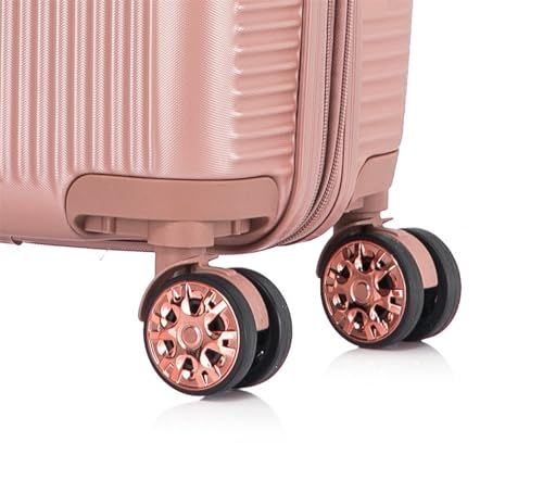 Lightweight 4-Piece Hard Shell Luggage Set with 360° Dual Rotating Wheels and Password Lock - Stylish and Portable Travel Suitcase4
