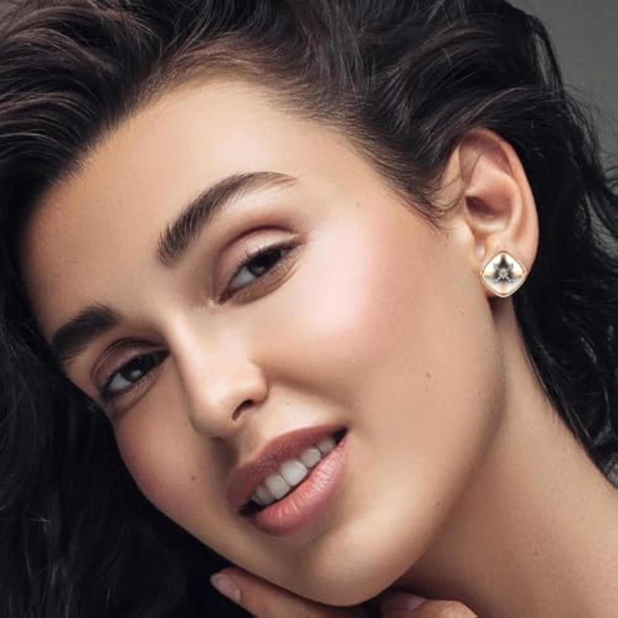 Women's Sterling Silver 0.18ct Lab Grown Diamond Earrings, Stylish