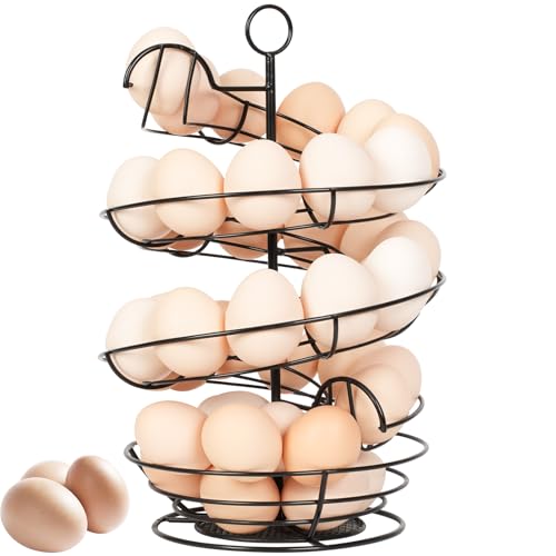 Abiglifty Spiral Metal Egg Holder Countertop,...
