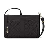 Travelon Anti-theft Signature Quilted E/W Slim Bag, Black