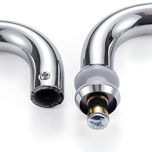 Ranbo Hardware 6" Back To Back Tubular Shower Door Pull Handle For Frameless Shower Doors, Polished Chrome, With Washers (6 Inch Pull Handle-Silver) #TOP6