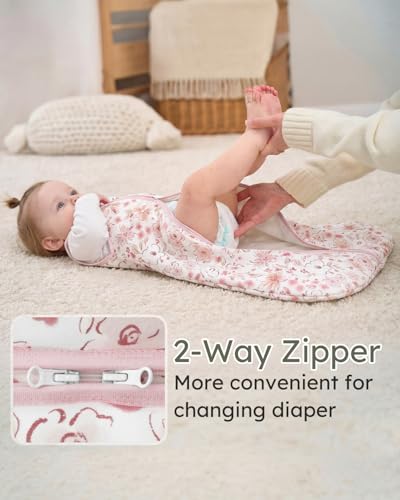 Image of Yoofoss Baby Sleep Sack 0-6 Months, 1.5 Tog Baby Wearable Blanket with 2-Way Zipper, 100% Cotton Organic Fabric Winter Infant Sleeping Sack, Warm Soft Comfy
