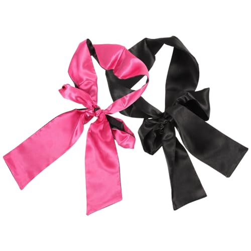 FOMIYES サテン製アイ仮面 2個セット ミステリアスな雰囲気演出 ブラックとローズ調デザイン 目隠しやアクセサリーとして 多彩に活用可能