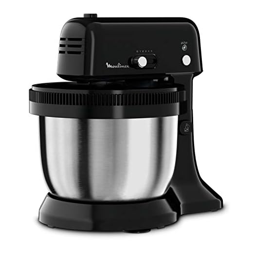 Moulinex Oh My Cake QA1108 Robot de repostería 300 W, movimiento planetario, bol de acero inoxidable de 4 L, 5 velocidades, 2 varillas, 2 ganchos de amasar, accesorios aptos para lavavajillas