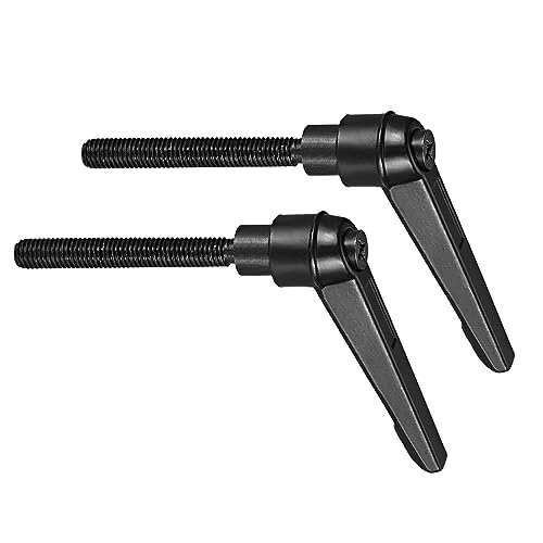 Image of Clamping Lever Handles, M8 x 65mm Male Thread, Adjustable Quick Release Locking Rotating Bolt Knobs Black - (Applications: for Lathe Machinery), 2-Pieces