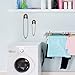 Collections-Etc Large Hanging Metal Safety Pins Laundry Room Wall Home Decoration - Set of 2 , Rustic