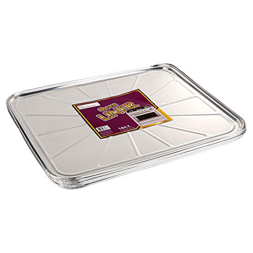 Plastic House Oven Liners Aluminum Oven Protectors Disposable Foil Oven Liners for Bottom of Electric and Gas Oven Pack of 10 Drip Protection Pan Trays Oven Mat - Thumbnail 4