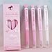 MOZXIRZ 4 Pcs Erasable Gel Ink Pens Cute Retractable Pens Aesthetic Pink Heart Pen 0.5mm Black Ink Erasable Pen for Women Girls Boys Men Office School Supplies (Black Ink)
