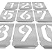 HAUTMEC Vintage Stainless Steel Numbers Stencils, 0 to 9 Stainless Steel Stencils & Holder, 1-1/4