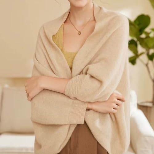 Image of WaJuemy Shrug Sweater Shawl Wraps for Women Soft Cashmere Ponchos Sweater Cardigan Casual Open Front Top Cape Shawls