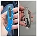 Titanium Deep Carry Pocket Clip for Spyderco Para 3, Paramilitary 2 and More Models Knives, Premium Custom-made Pocket Clip with 3 Pieces Screws, Black