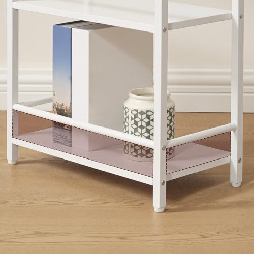 MAHANCRIS Mesa Auxiliar Estrecha con Regleta, Mesita de Noche de 3 Niveles, con Puerto USB, Puerto USB-C y Enchufes, para Sala de Estar, Recibidor, Dormitorio, Oficina, Blanco AETWT29UE01 - imagen 9