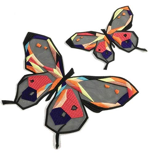 4 Pcs Butterfly Patches Embroidery Sew On Patch Badge Clothing Applique Diy Ornaments Lovely Decorative (Black) #TOP5