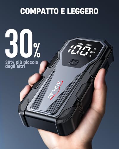 ANFLAG 7000A Car Jump Starter 12V Battery Pack, 21800mAh Portable Jump Box for All Gas & 10L Diesel Engines, Smart Jumper Cables, Force Start, -20°C Cold Cranking, 200-Lumen SOS Light & Power Bank - image 5