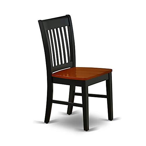 East-West-Furniture-NFC-BCH-W-Norfolk-Dining-Chairs-Slat-Back-Wood-Seat-Kitchen-Chairs-Set-of-2-Black-Cherry East West Furniture NFC BCH W Norfolk Dining Chairs Slat Back Wood Seat Kitchen Chairs Set of 2 Black Cherry