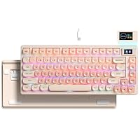 Amazon | Womier SK80 レトロ 75% 有線キーボード、カラーマルチ