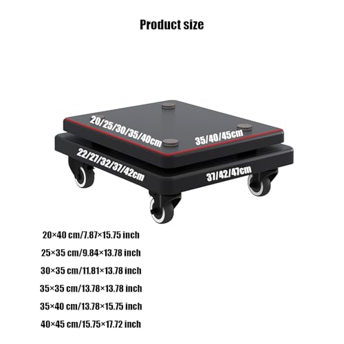 Supporto di isolamento per subwoofer con ruote, piedi isolanti per altoparlanti in legno, piattaforma per Home Theater Studio