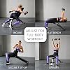 FF Finer Form 5-in-1 Weight Bench, Adjustable & Foldable for Bench Press, Strength Training Body Workout, Perfect for Dumbbell Sets or an Adjustable Dumbbell Set in Your Home Gym