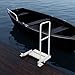 YUMIONB Boarding Platform, Boat Boarding Tool Foldable Boat Boarding Platform Folding Boats Boarding Platforms Extension with Handrail 330.69lbs Capacity for Marina, Dock, Deck, Silver