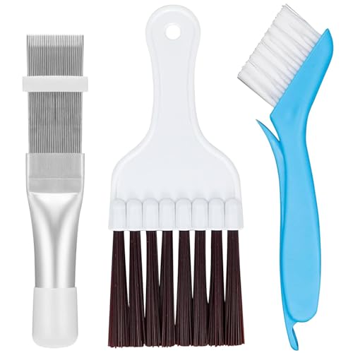 RXKFIGX 3 Pcs Cepillo Aire Acondicionado,Cepillo Limpieza Condensador Aire Acondicionado,Peine Radiador,Peine Aletas Aire Acondicionado para Limpiar Frigoríficos