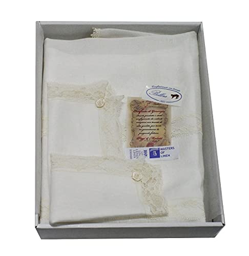 Russo Tessuti #Federa Copertina Culla Passeggino Battesimale Lino Bellora Merletto Velancienne