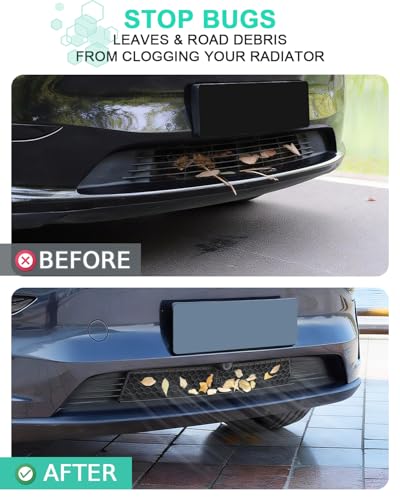 Image of REFORM DESIGN Front Grill Mesh Insert Compatible with 2026 Tesla New Model Y Juniper Premuim (Not for Standard /Performance), Air Vent Cover Guard for Tesla Model Y Accessories