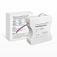 Zahn Schleifpapier, Dental Polierstreifen, Size Mittel - 50μm Größe der Körner - 4mm Breite - 6M/Rollen/Box, NatureAqua Harz Zahn Polier Interdental Schleifwerkzeug (Rosa)