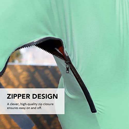 Image of Harrison Howard Stretch Horse Slinky Hood All-Covered Comfortable Horse Sleazy Neck with Zipper- Mint Large