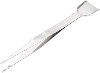 Pinça de joalheria, aço Pinça prática de talão Pinça de prata para joias Pinça com pá para ferramentas de coleta para contas de joia de diamante