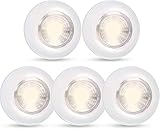 Dream Master 5 Pack LED Battery-Powered Wireless Night Light Stick Tap Touch Lamp Stick-on Push Light for Closets, Cabinets, Counters, or Utility Rooms,Cordless Touch Light(Warm White)