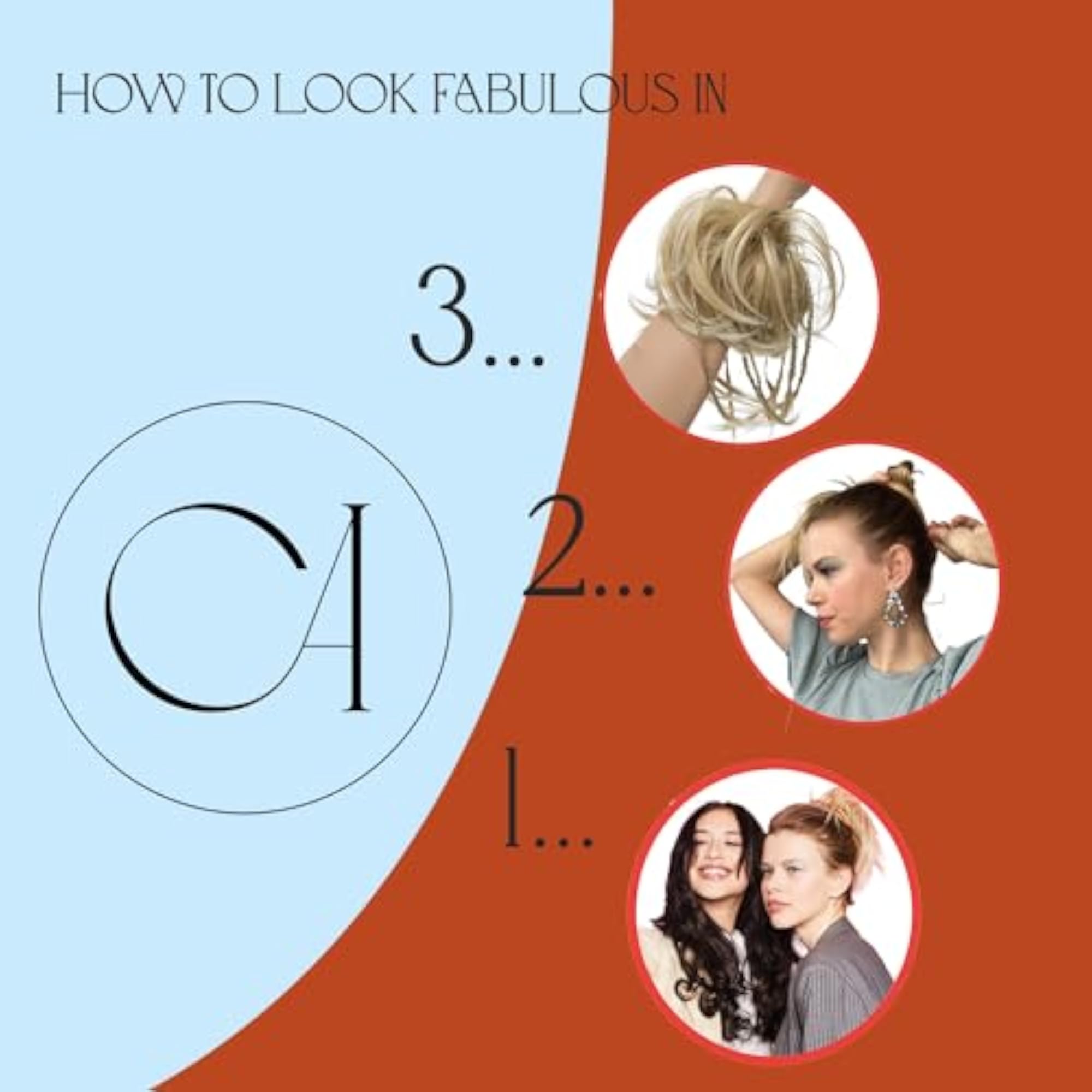 Dirty Blonde Messy Bun Hair Scrunchie, Voluminous Updo
