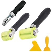 3 StüCk AndrüCkrolle Mit Zwei Gelben Abstreifern, Andruckrolle Werkzeug, Andruckrolle Zum Abdichten Und VerschweißEn Von Pvc-Planen Und AutoschalldäMmstoffen.