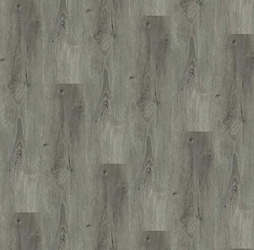LVT Luxury Click Vinyl Flooring 100% Waterproof Bathroom Flooring 1.74M² Pack (Dark Grey Oak)