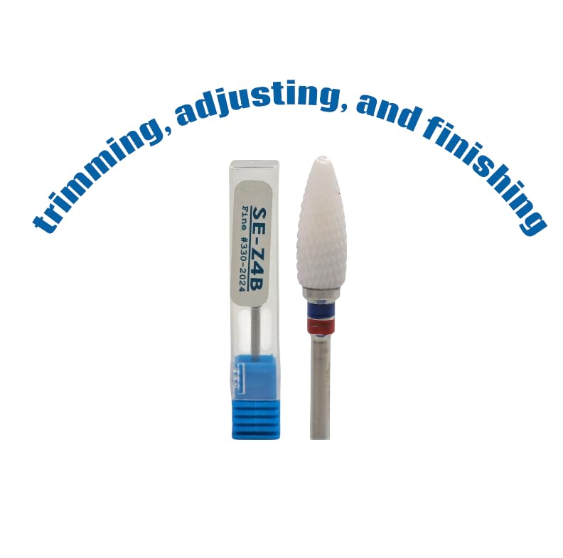 Lab White Zirconia Ceramic Bit for Micro Motor HP Polishing Acrylics -SE-Z4B - Used Grind, Polish & Finish