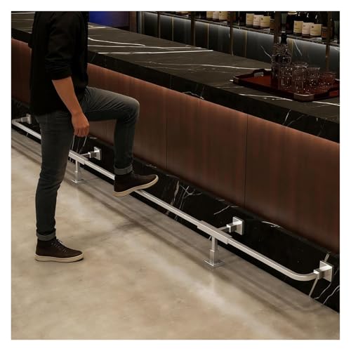 Matériel rail repos pub en inox 304 avec barre de pied de bar 160 cm