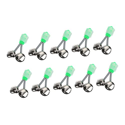 POPETPOP 10pcs Fishing Rod Alarm Bells Fishing Accessories Threaded Design for Easy Attachment for All Bite Detection Ringing Sound