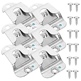 Mobestech 6 Stück Mikrofonhalter Edelstahl Clip mit Schrauben Cb Funk Mikrofon Aufhänger für Auto Büro und Heim Stabile Halterung Kompatibel mit Handmikrofonen Einfache Montage