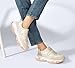 LUCKY STEP Women's Chunky Sneakers Fashion Platform Retro Tennis Casual Classic Cute Dad Anti-Slip Stylish Walking Sport Shoes(Beige,10)