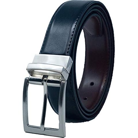 Ashford Ridge Cinturón de Cuero Reversible 30mm Negro/Marrón Cover
