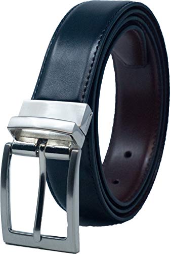 Ashford Ridge 30mm ceinture en cuir enduit réversible - noir/brun - les tailles 100cm - 110cm