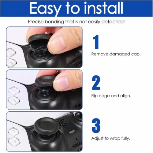 Capuchons Joystick PS5 PS4 Lot de 8 Grip Antidérapant TPU Gaming Tournoi – vue 4